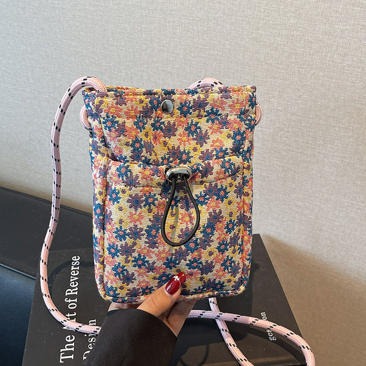 Floral Patterned Crossbody Pouch Bag