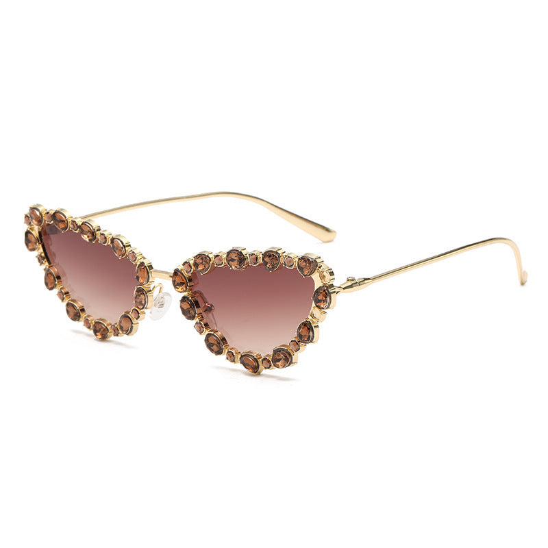 Ladies Glamorous Cat-Eye Sunglasses with Sparkling Rhinestone Details Kalsten