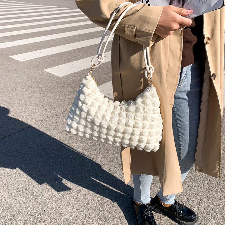 Textured Plush Handbag