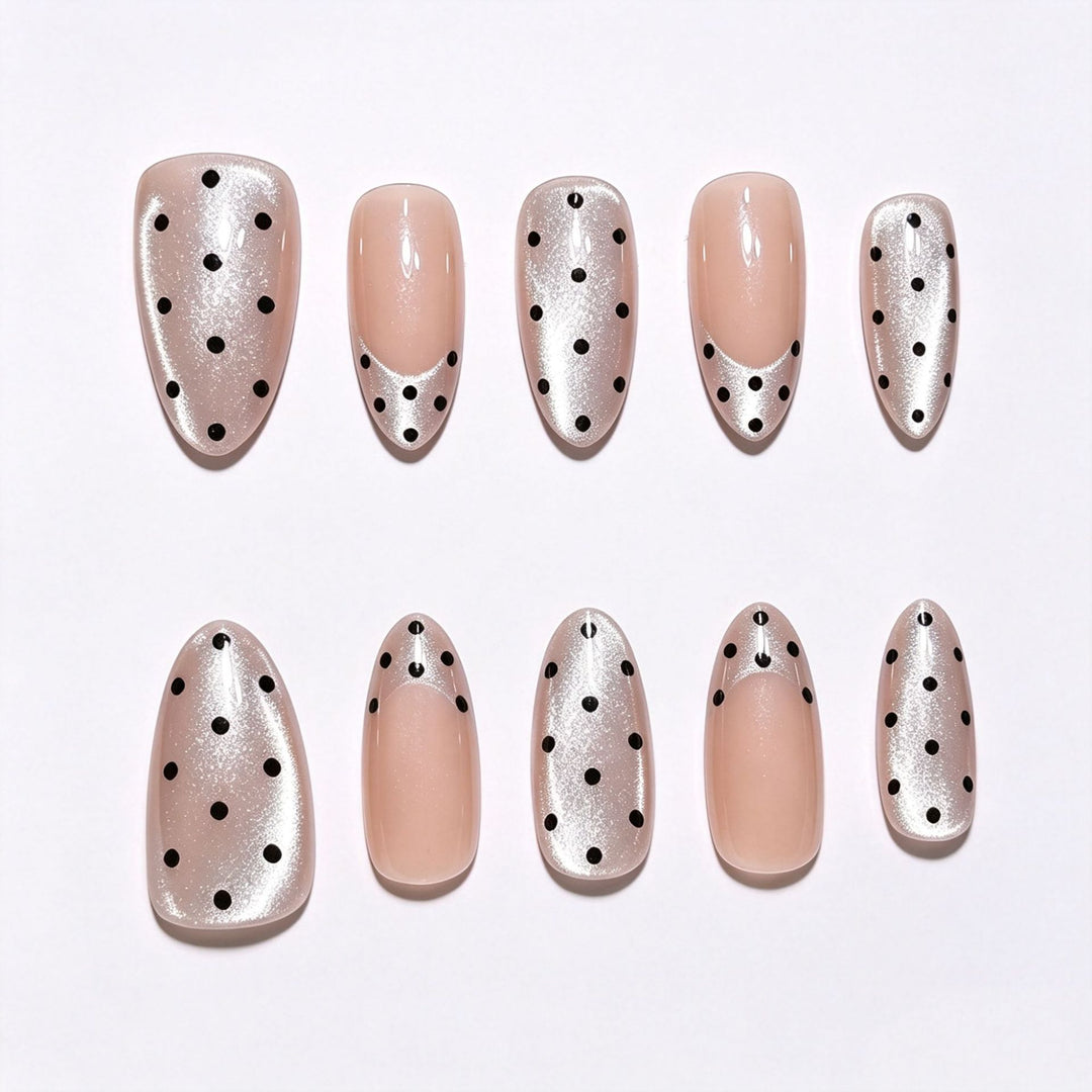Artistic Polka Dot Press-On Nail Tips Kalsten