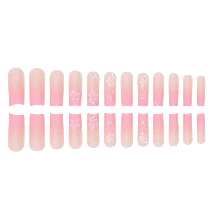 Elegant Floral Acrylic Press-On Nails Kalsten