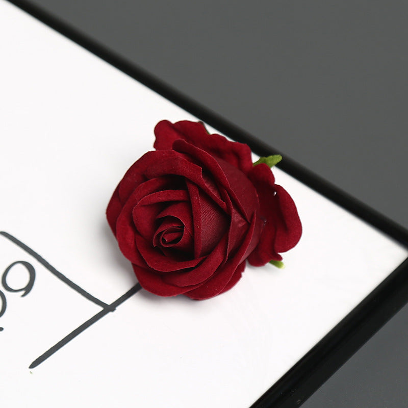 Elegant Silk Rose Pin for Decorative Use