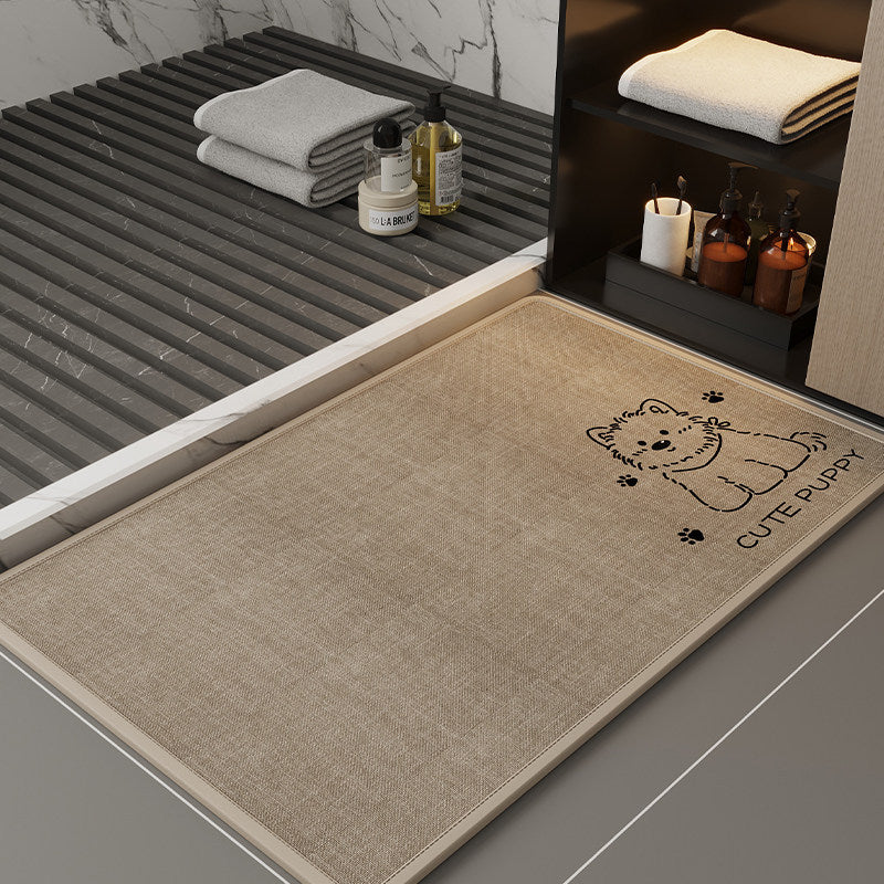 Decorative Fish-Themed Bath Mat for Bathroom