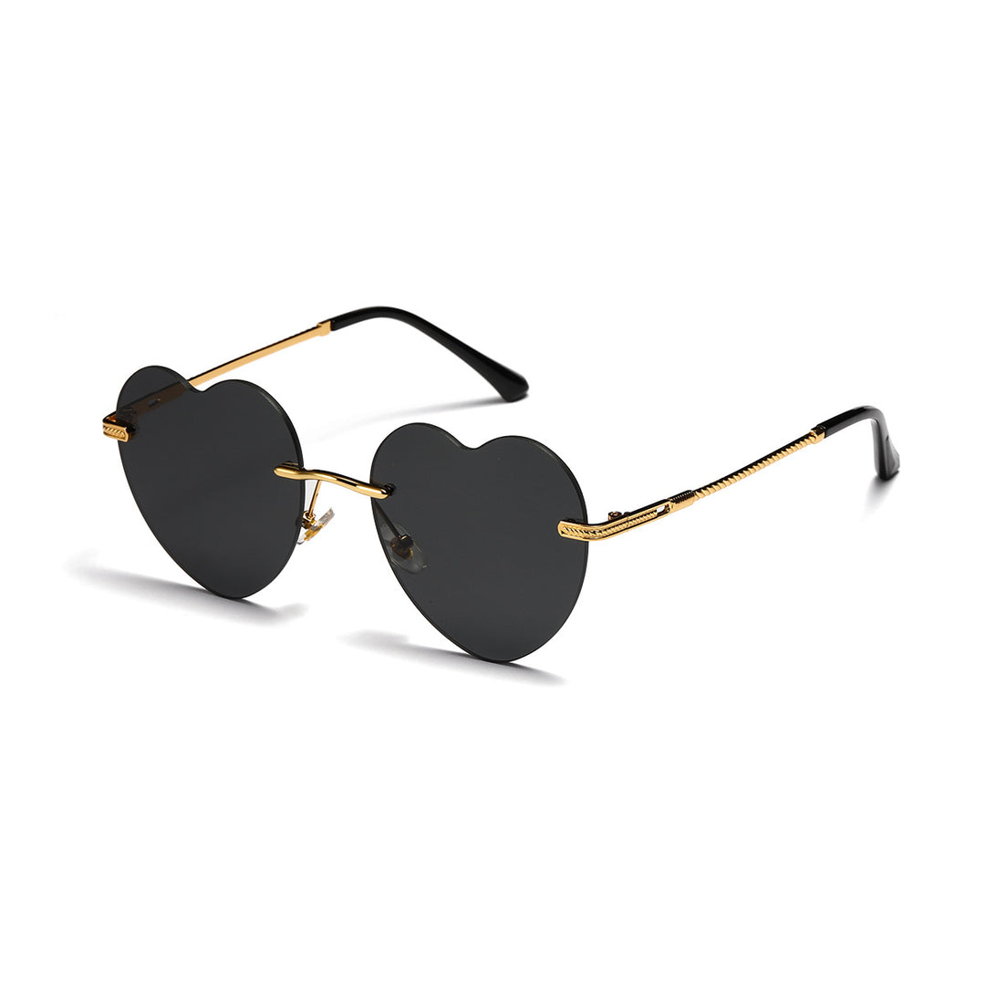Ladies trendy heart sunglasses with mirrored lenses Kalsten