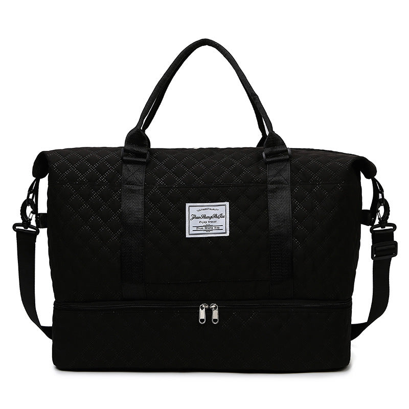 Quilted Multi-Pocket Travel Duffel