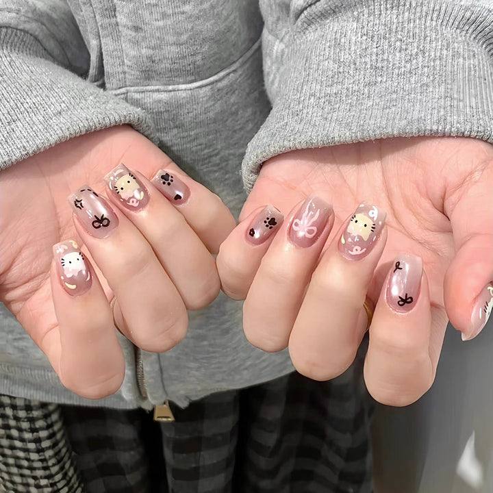 Playful Character-Themed Press-On Nail Set Kalsten
