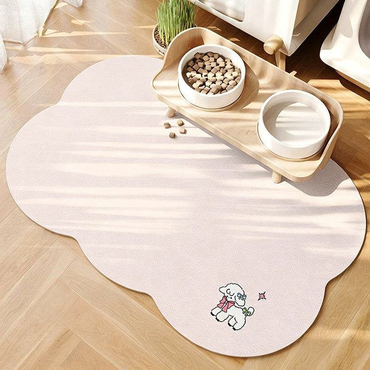 Playful Cloud-Shaped Floor Mat