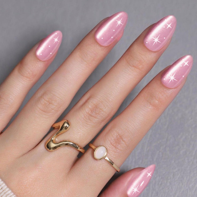 Glossy Almond-Shaped Press-On Nail Tips Kalsten