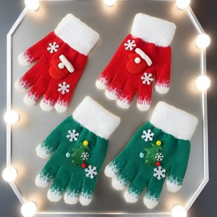Children's Playful Cartoon-Themed Fingerless Gloves Kalsten