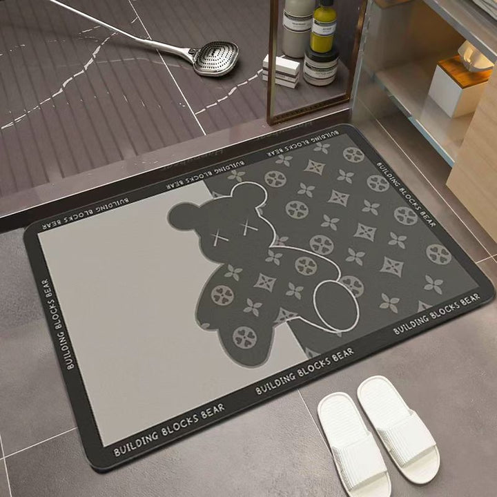 Playful Bear-Themed Bathroom Mat Kalsten