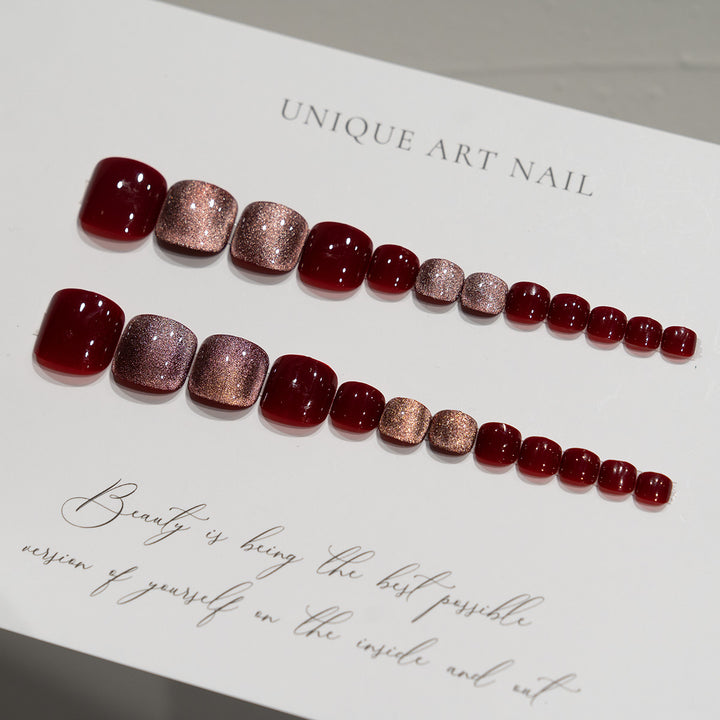 Glamorous Glittered Pedicure Nail Art