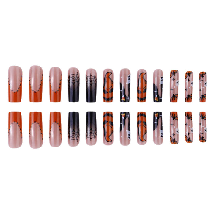 Halloween-Themed Elaborate Press-On Nails