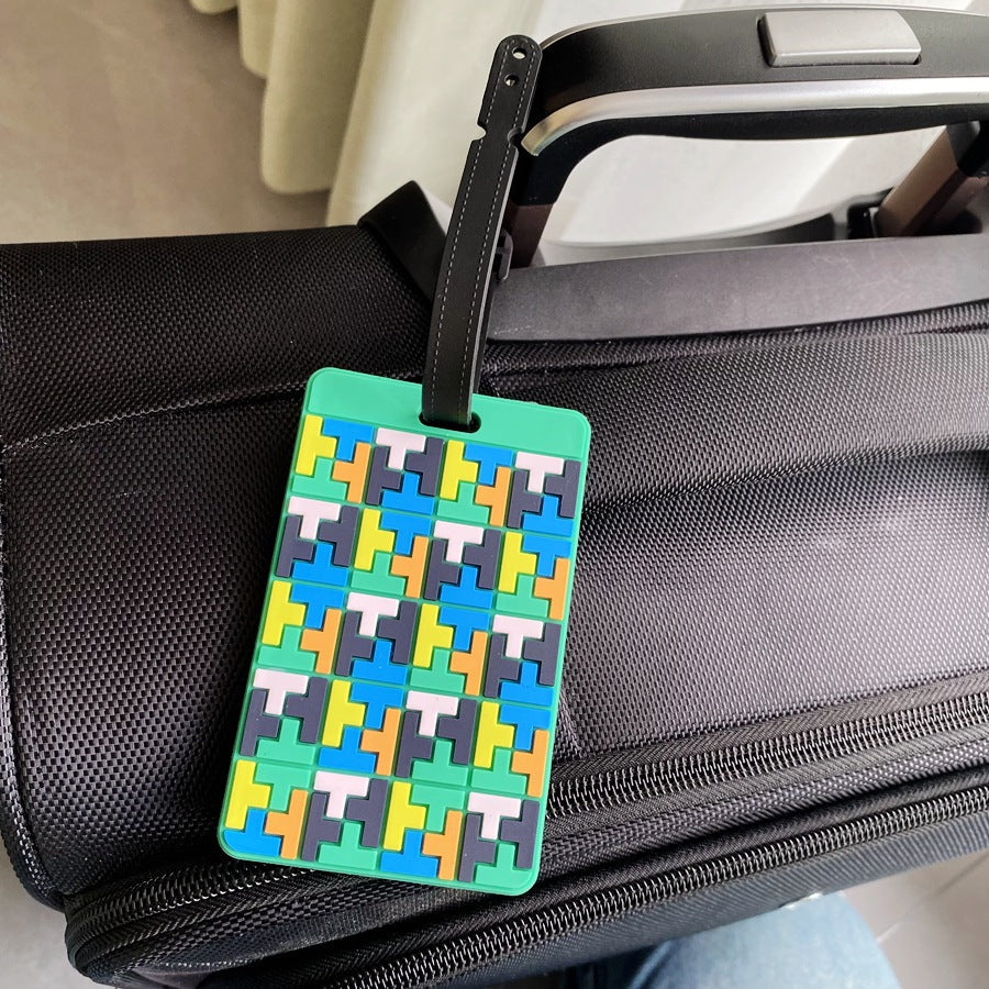 Vibrant Puzzle Pattern Luggage Tag Kalsten