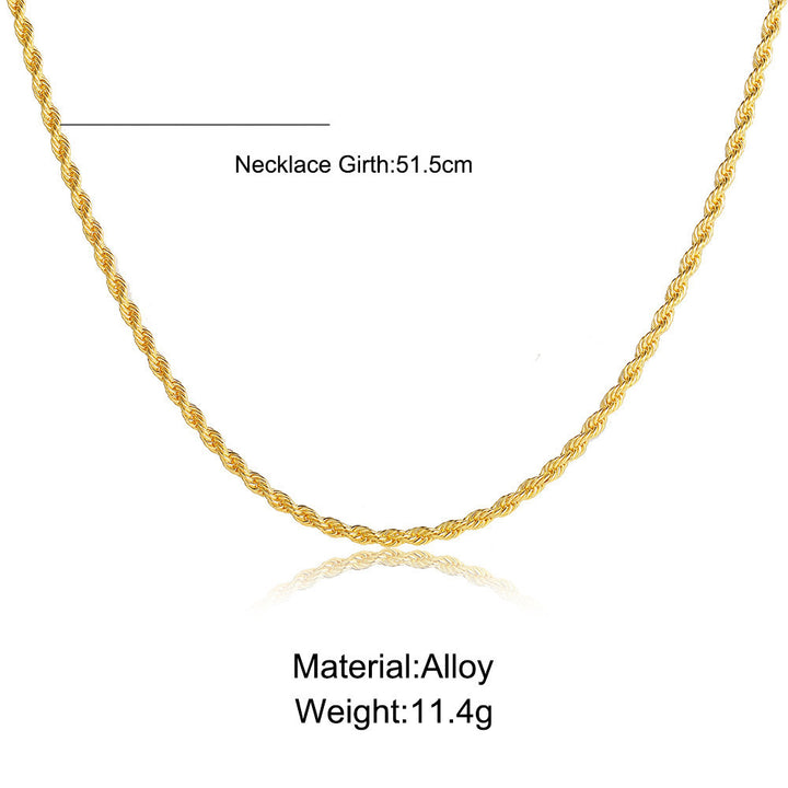 Twisted Rope Chain Necklace Kalsten