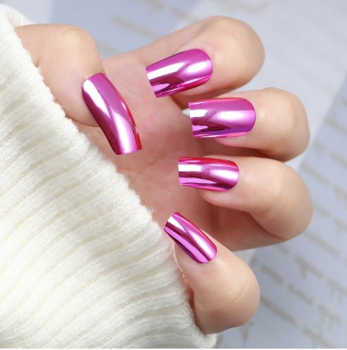 Glossy Metallic Press-On Nail Art Kalsten