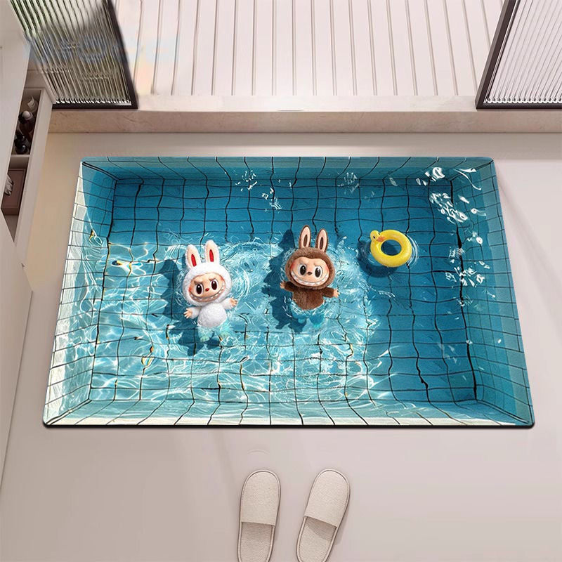Cute Cartoon Monster Area Rug for Indoor Decor