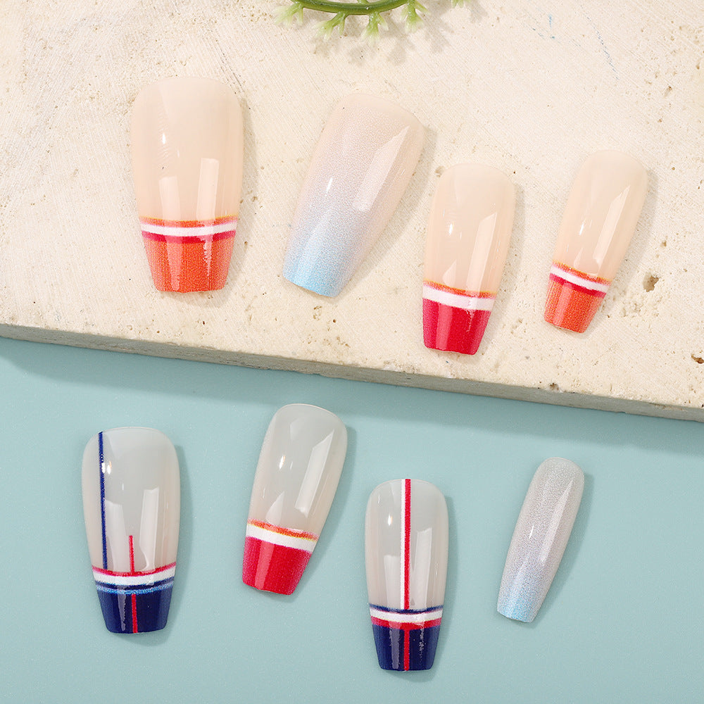 Artificial Nail Set in Modern Gradient Design Kalsten