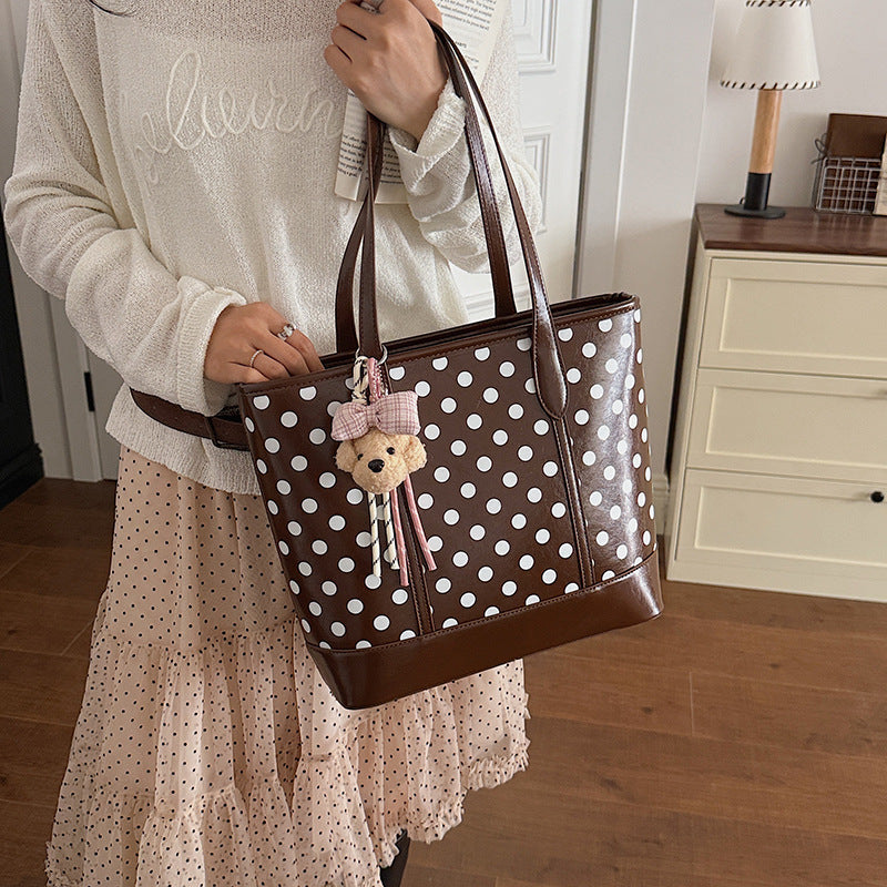 Polka Dot Print Casual Tote Kalsten