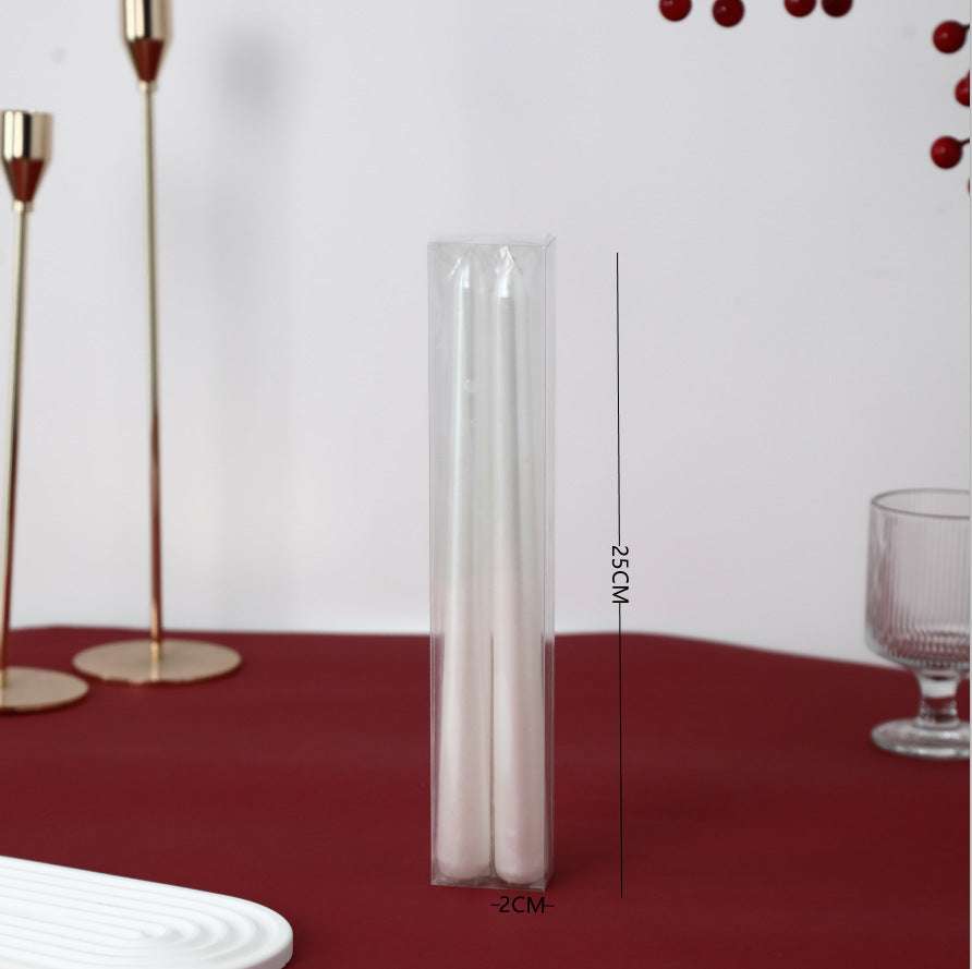 Long-Length Slim Dripless Dinner Taper Candle Pair with Cotton Core