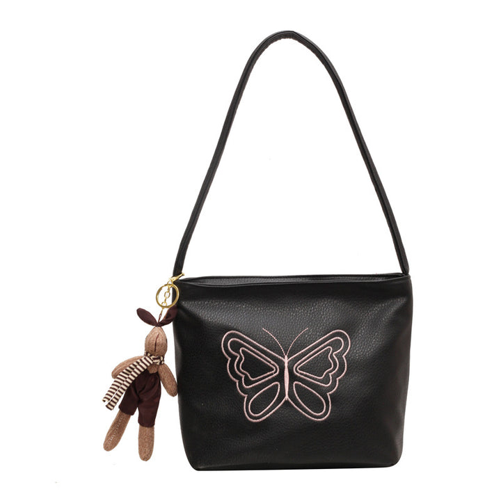 Butterfly Embroidered Tote Bag