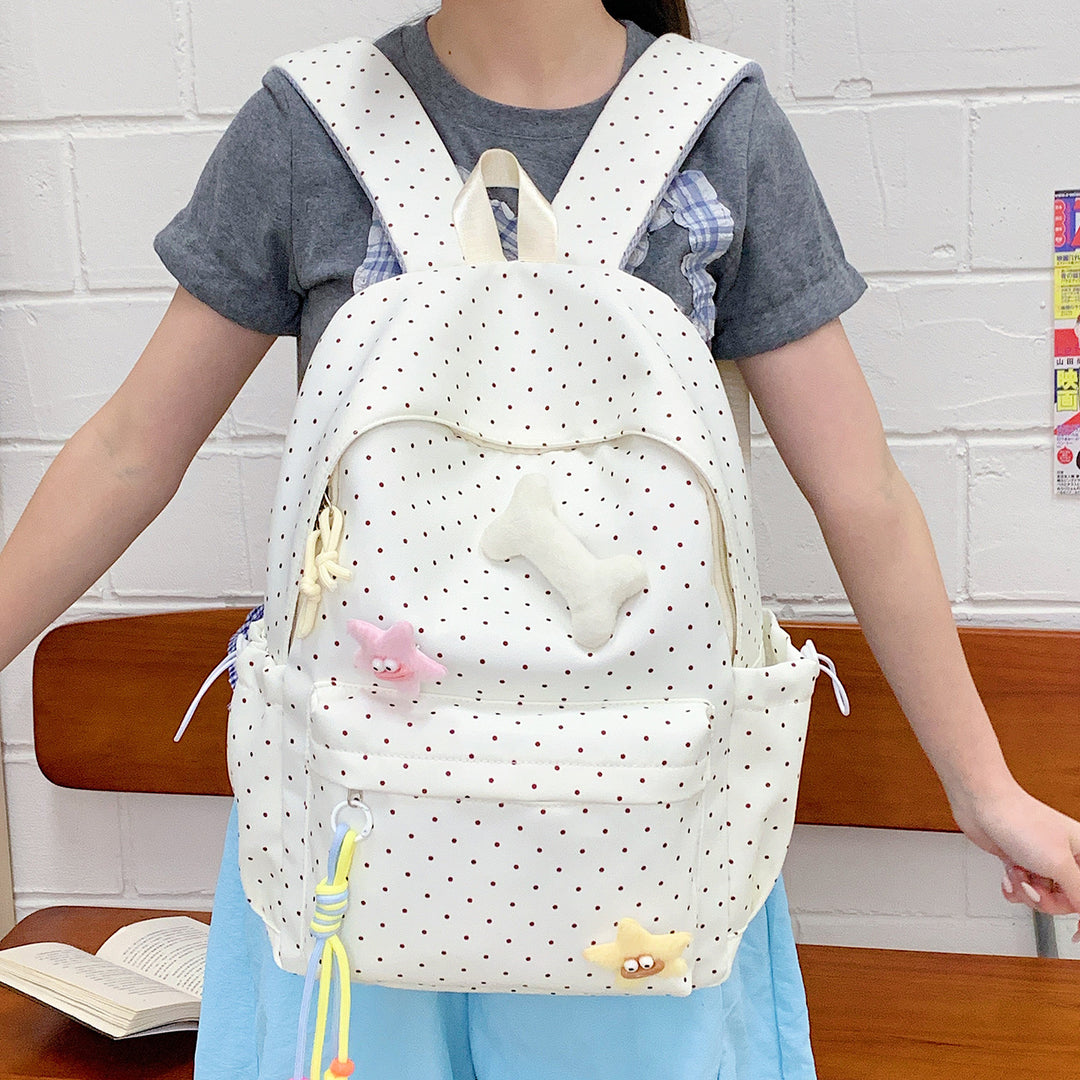 Cute Polka Dot Graphic Backpack Kalsten