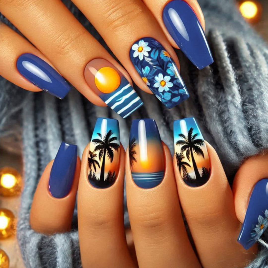 Tropical Sunset Nail Art Kalsten