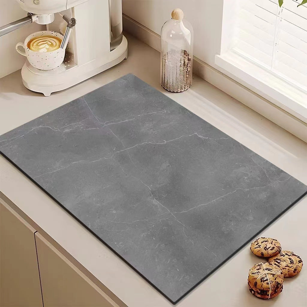 Luxury Marble Design Kitchen Mat