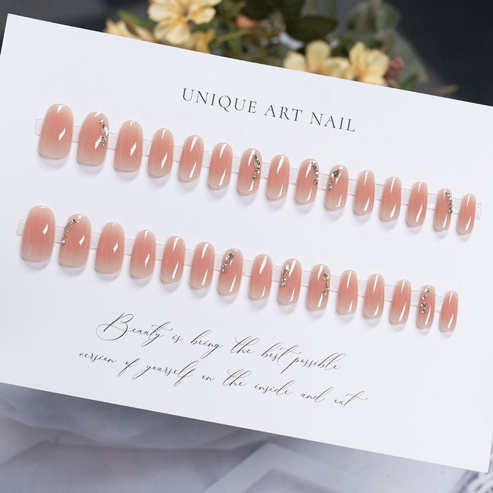 Elegant Rhinestone-Accent Stiletto Press-On Nails