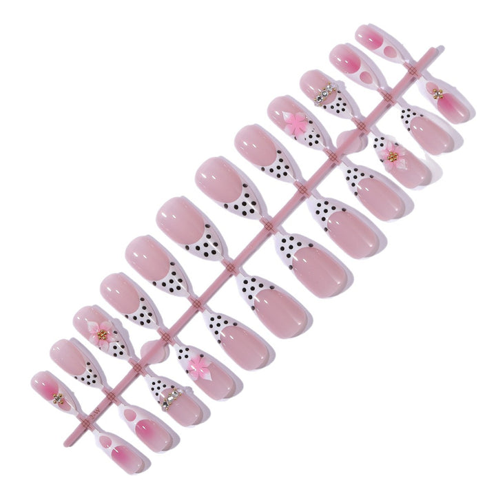 Floral-Accented Stiletto Nail Art Extensions Kalsten