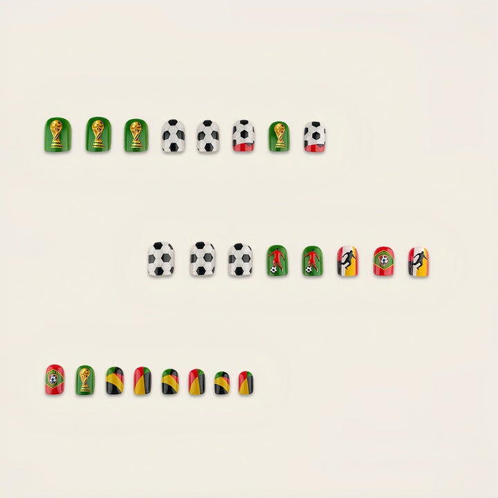 Creative Football Theme Art Nail Set Kalsten