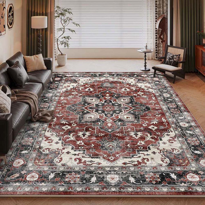 Vintage Floral Pattern Area Rug