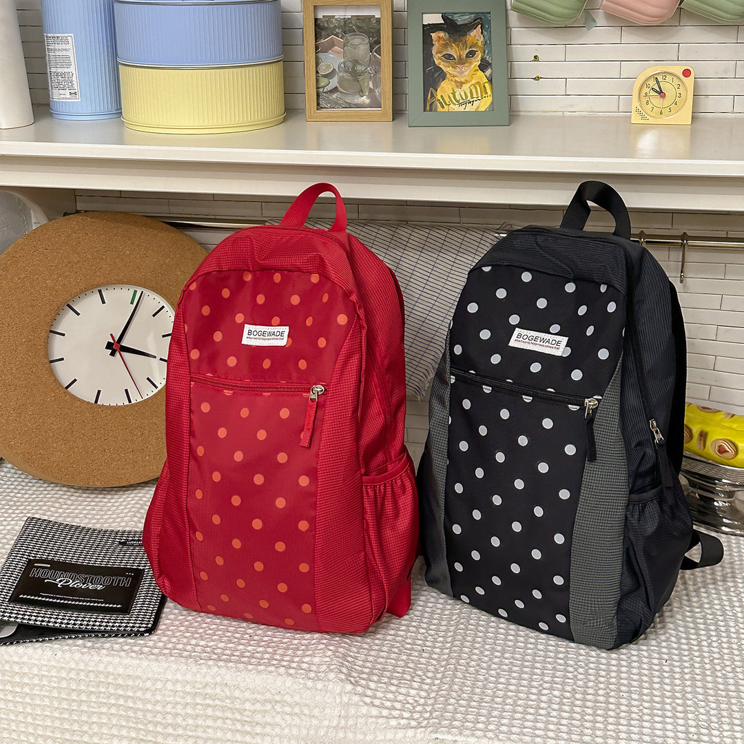 Durable Polka Dot Backpack Kalsten