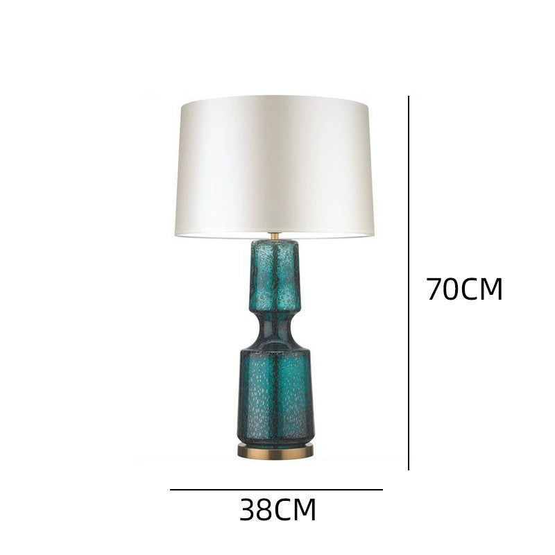 Stylish Glass Table Lamp with Elegant Black Shade