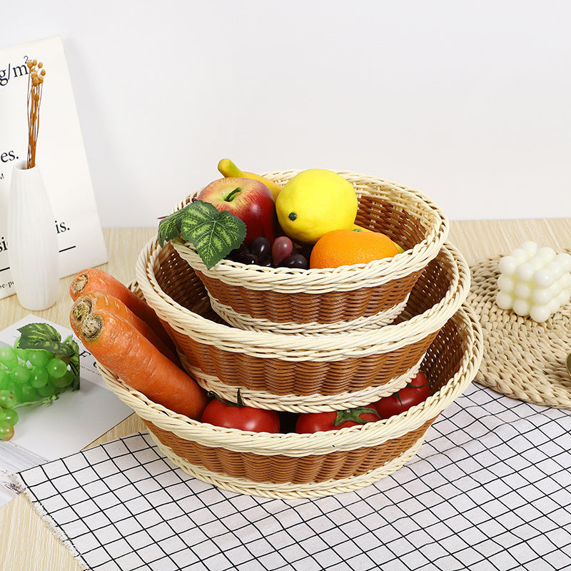 Decorative Woven Fruit Serving Bowl Kalsten