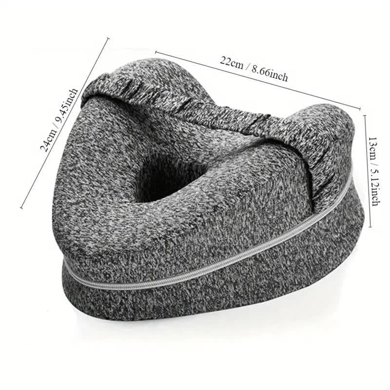 Contoured Knee Pillow With Center Cutout For Side Sleeper Hip Spine Alignment
