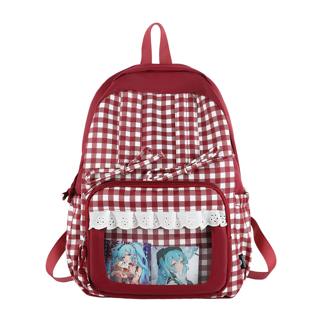 Stylish Plaid Patterned Backpack Kalsten