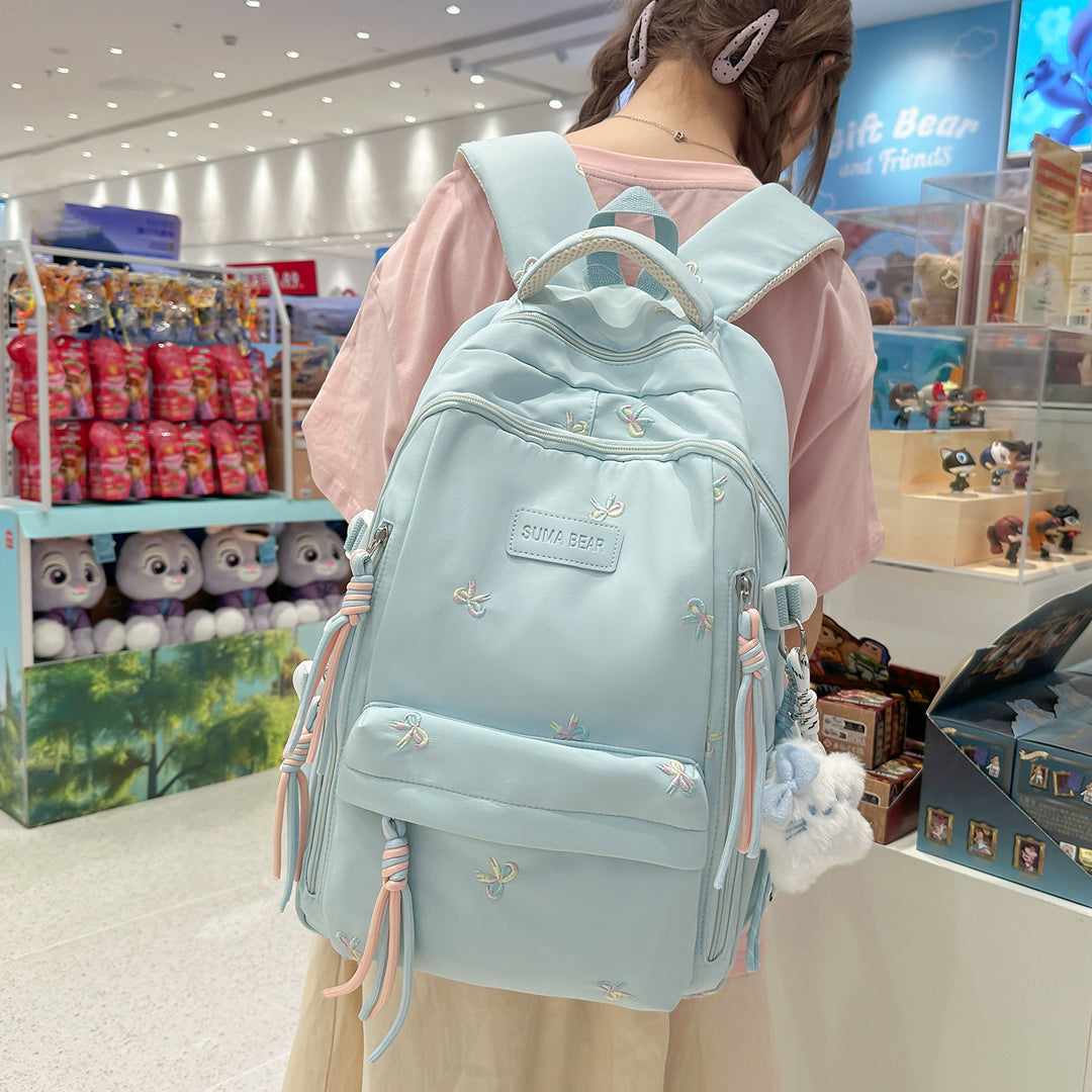 Stylish Embroidered School Backpack Kalsten