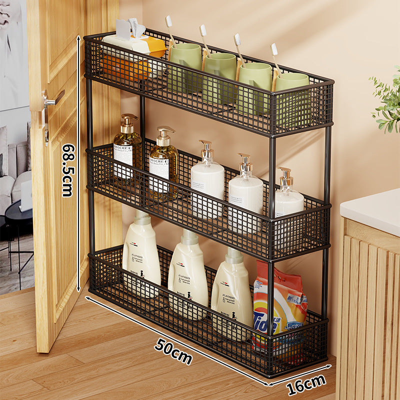 Slim Overdoor Three-Tier Wire Mesh Storage Organizer