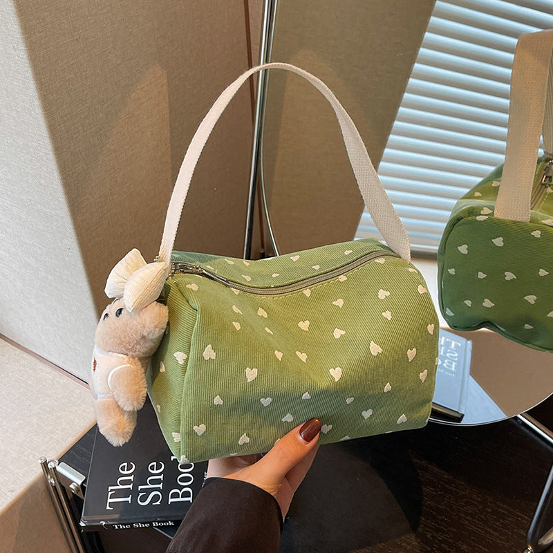 Cute Heart Pattern Handheld Bag