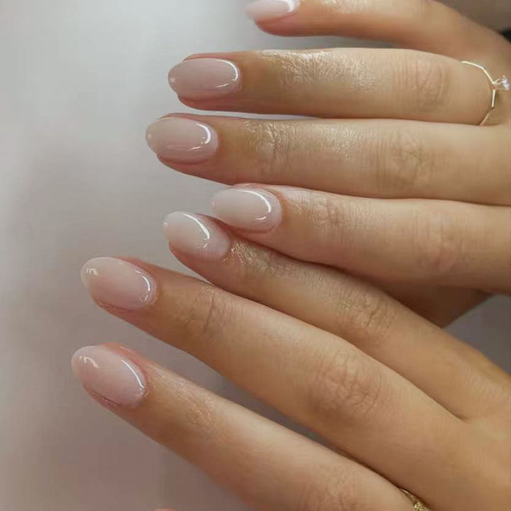 Elegant Glossy Almond Press-On Nails