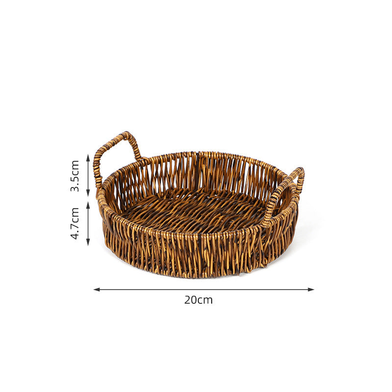 Round Woven Serving Tray Kalsten
