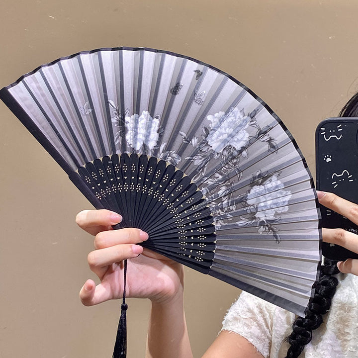 Handcrafted fan with Elegant flower pattern Kalsten