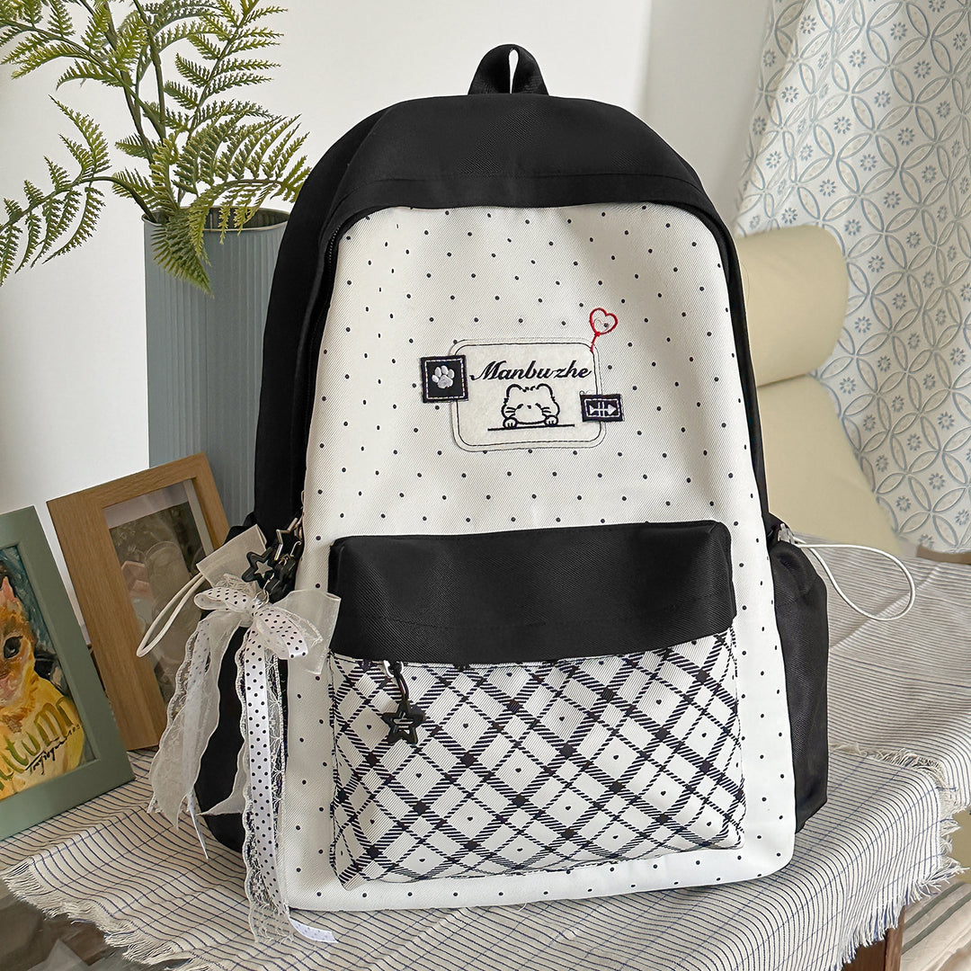 Playful Character-Embellished School Backpack Kalsten