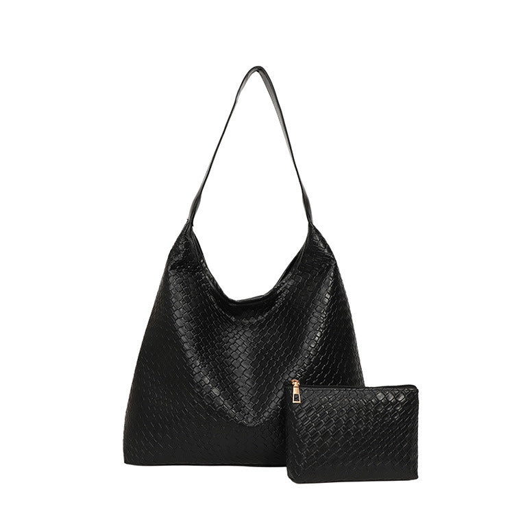 Sleek Textured Leather Hobo Handbag Kalsten