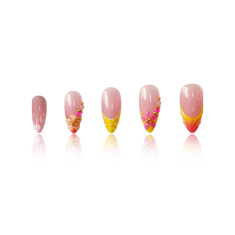 Decorative Floral Press-On Nail Extensions Kalsten