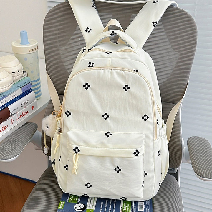 Embroidered Floral Patterned School Backpack Kalsten