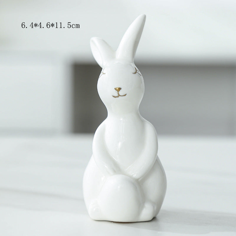 Ceramic Bunny Figurine Kalsten