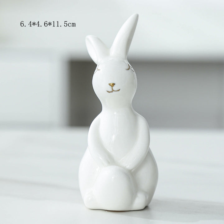 Ceramic Bunny Figurine Kalsten