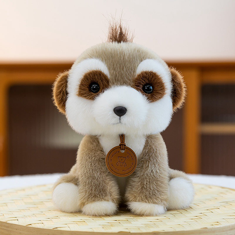 Plush Sitting Lion Cub Collectible with Embroidered Face and Hanging Medallion Kalsten