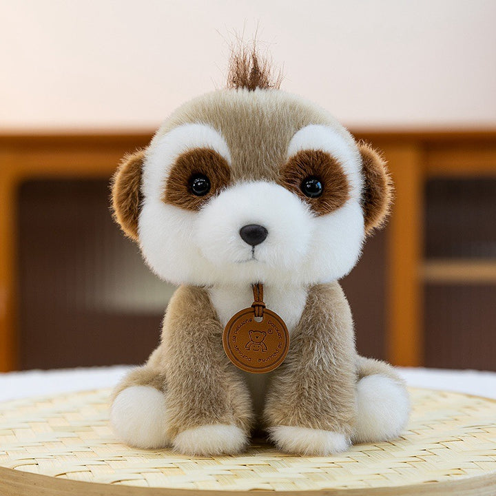 Plush Sitting Lion Cub Collectible with Embroidered Face and Hanging Medallion Kalsten